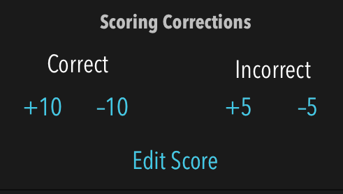 score corrections